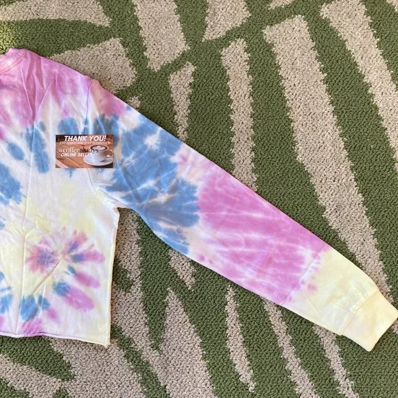 Vans Off The Wall Tie-Dye Crop Long Sleeve T-Shirt Women's NWT - Picture 11 of 11